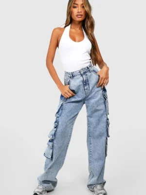 Rib Thick Binding Halter Neck Vest